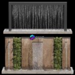 مدل سه‌بعدی آب‌نماهای آبشار مدرن | Waterfall Fountains Cascade 05