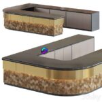 آبجکت میز کانتر و پذیرش کافه | bar counter | bar counter 0