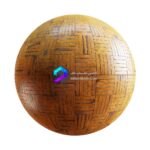 تکسچر پارکت طرح حصیری نارنجی کهنه و استفاده شده | basket weave orange painted parquet 63 19 1 memarbash.com