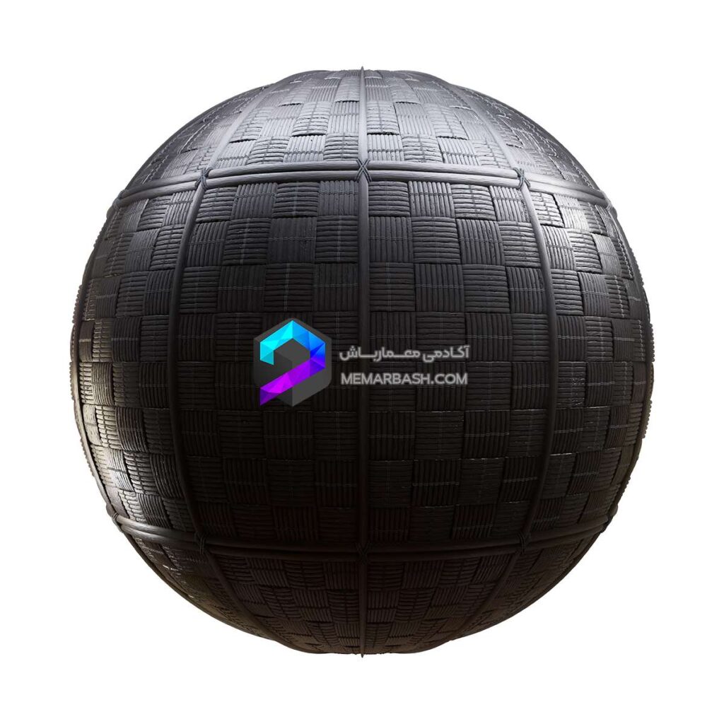 متریال بامبوی  بافته شده مشکی