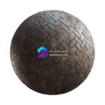 تکسچر سنگ فرش با طرح جناغی به رنگ قهوه ای تیره | black herringbone stone pavement 64 58 1 memarbash.com