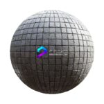 تکسچر کف پوش بتنی مربع شکل با پوشش خزه | concrete square pavement 63 21 1 memarbash.com
