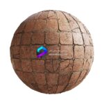 متریال کف پوش و پیاده رو آسیب دیده قرمز | damaged pavement 65 66 1 memarbash.com