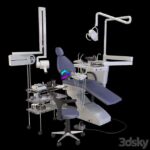 مدل یونیت دندان‌پزشکی با تجهیزات جانبی | dental chair (set) | dental chair set 0