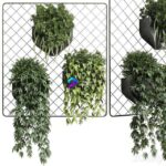 مدل سه‌بعدی گلدان آویز گیاهان داخلی مدرن | hanging plants collection Indoor plant 293 metal dirt vase