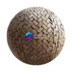 تکسچر سنگ فرش با الگوی جناغی نامنظم | herringbone stone pavement 64 56 1 memarbash.com