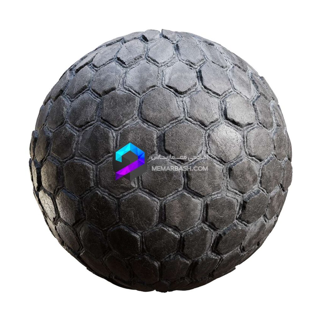 تکسچر کاشی سنگی شش ضلعی