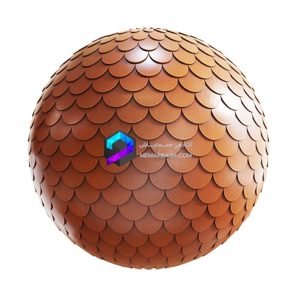 تکسچر پوشش سقف تایل دار نارنجی هلالی
