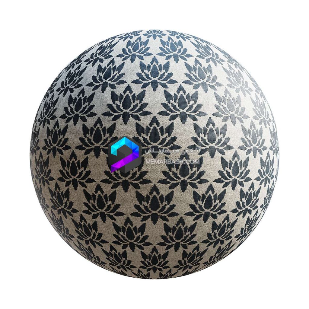 تکسچر بافت پارچه طرح دار آبی و سفید