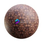 تکسچر چرم قهوه ای با بافت نقش دار طلایی | patterned brown leather 62 27 1 memarbash.com
