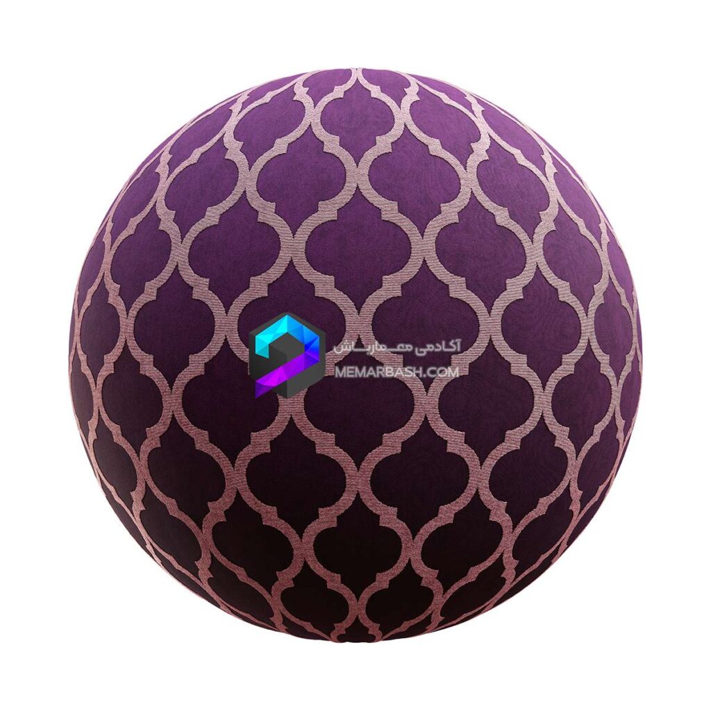 تکسچر پارچه رومی طرحدار بنفش