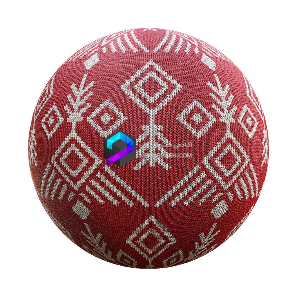 تکسچر بافت ژاکت کریسمسی قرمز و سفید
