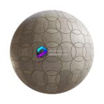 تکسچر دیوار بتنی با طرح دایره ای | round concrete tiles 65 25 1 memarbash.com