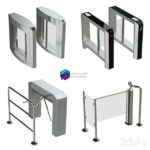 مدل سه بعدی گیت کنترل تردد | turnstile COLLECTION | turnstile COLLECTION