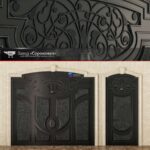 مدل سه‌بعدی درب ورودی کلاسیک با طراحی هنری | Сlassic gates